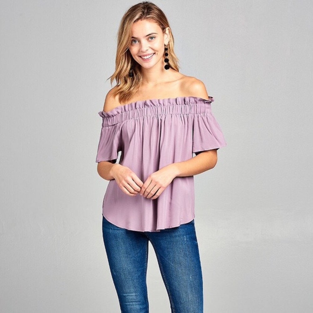 🌟 Challis Bubble Hem Top